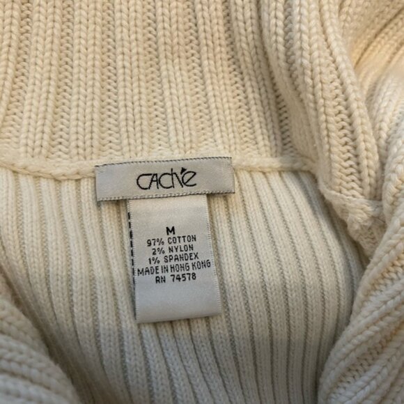 Cache Women Cowl Neck Zipper Pullover Sweater - Picture 9 of 9